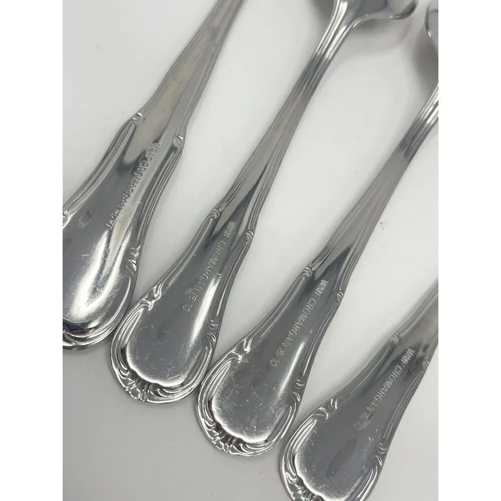 Wmf Cromargan Dorset Barock 3 Teaspoons 6 1/8” Serving Table Spoon 7.75”